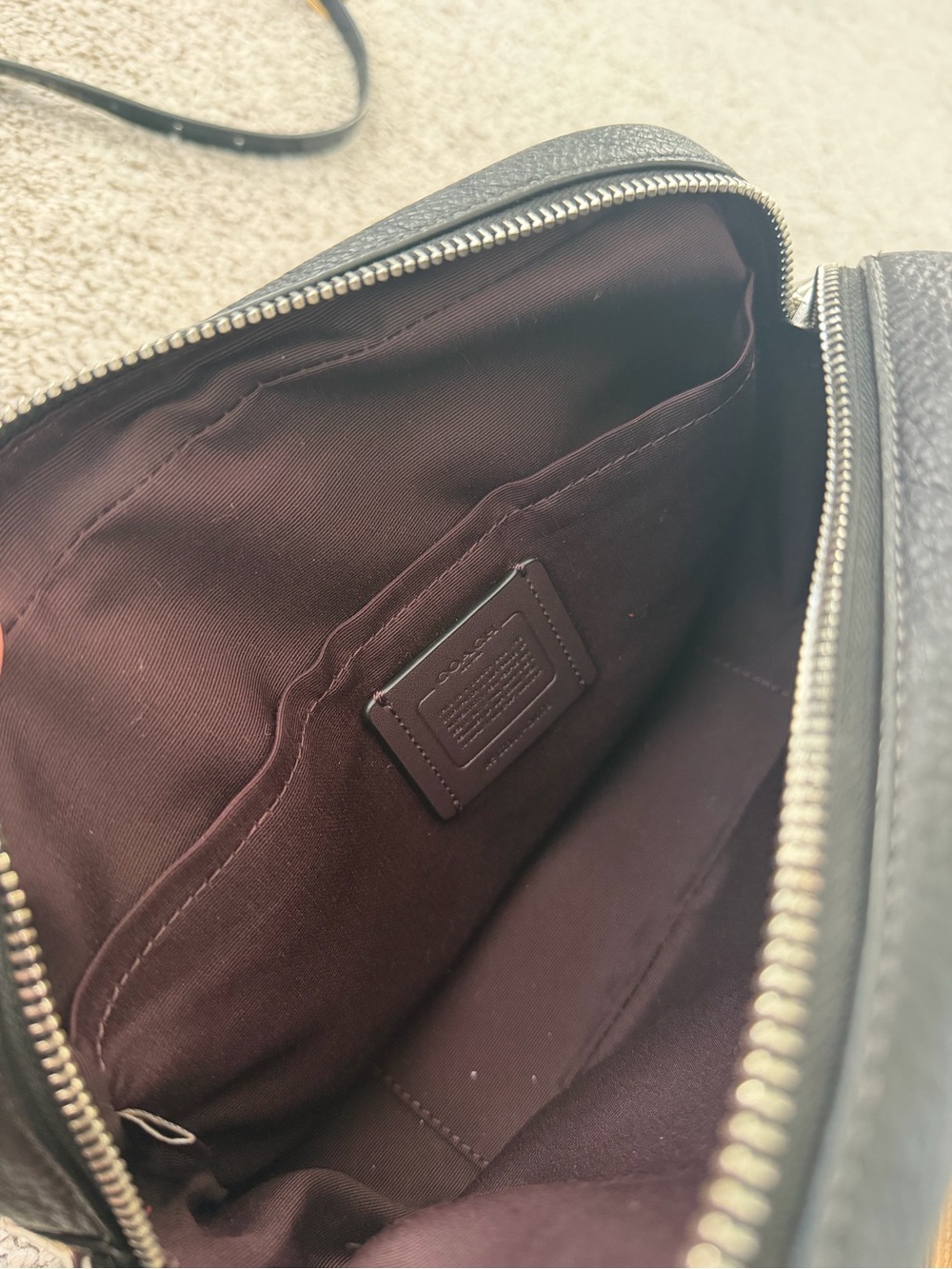 Coach Black Pebbled Leather Camera Bag with Studded Strap - Picture 5 of 5